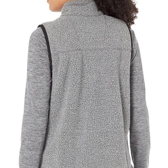 Carhartt Women’s Relaxed Fleece Snap Front Vest Sherpa Grey Black Various Sizes - Picture 3 of 4